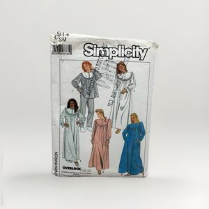Simplicity Sewing Pattern 8914 Misses Pajamas Nightgown Robe Size Small